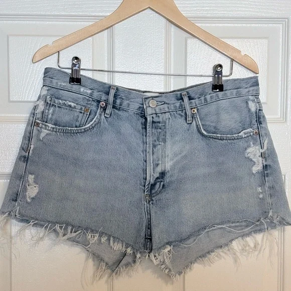 Agolde Parker Distressed Shorts in Rapture Style #A9032-1206 - Picture 5 of 8